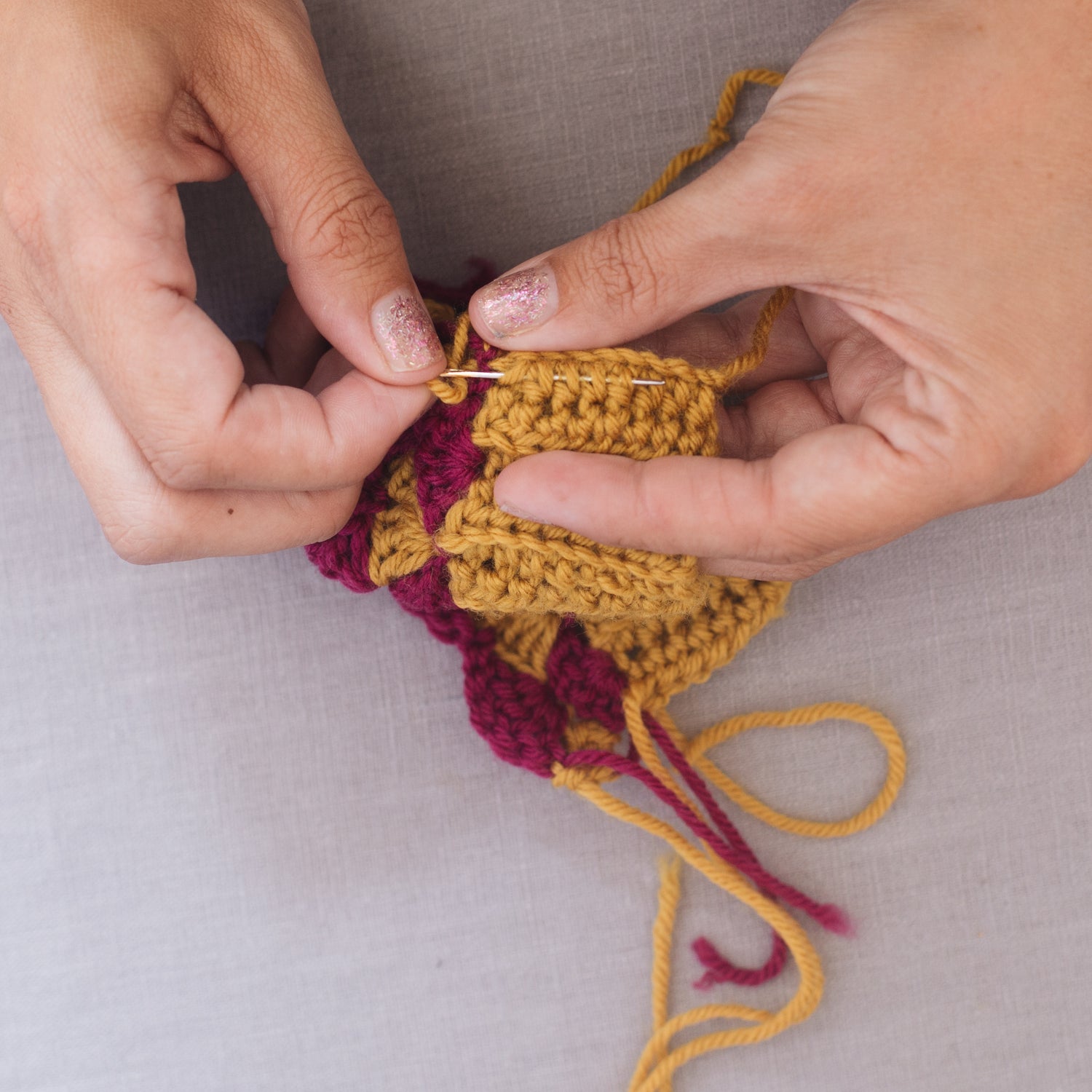 How to weave in your yarn ends