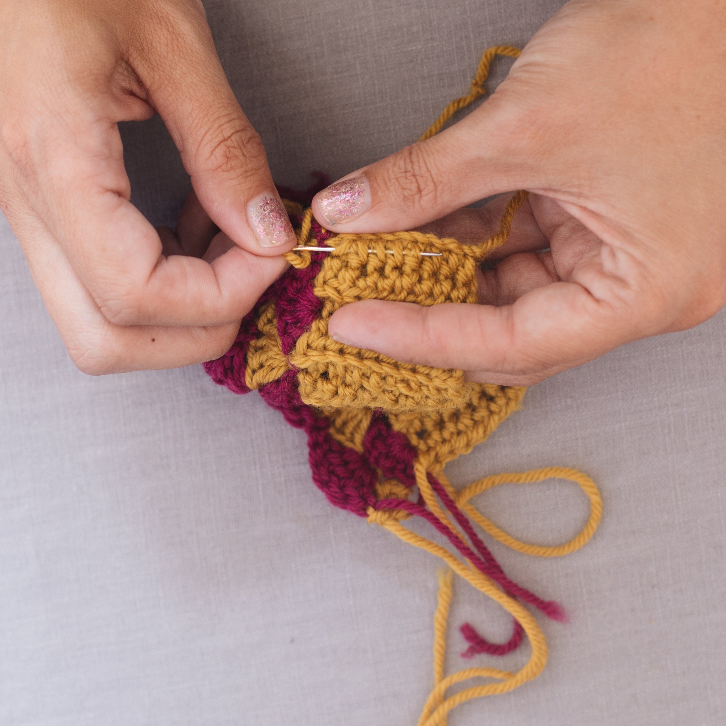 How to weave in your yarn ends
