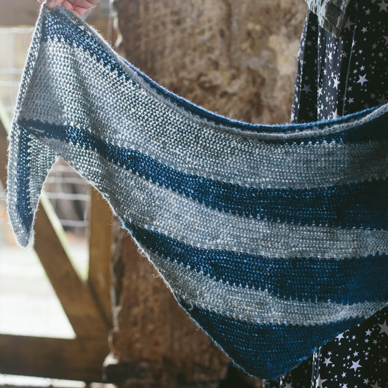 Double Denim Shawl