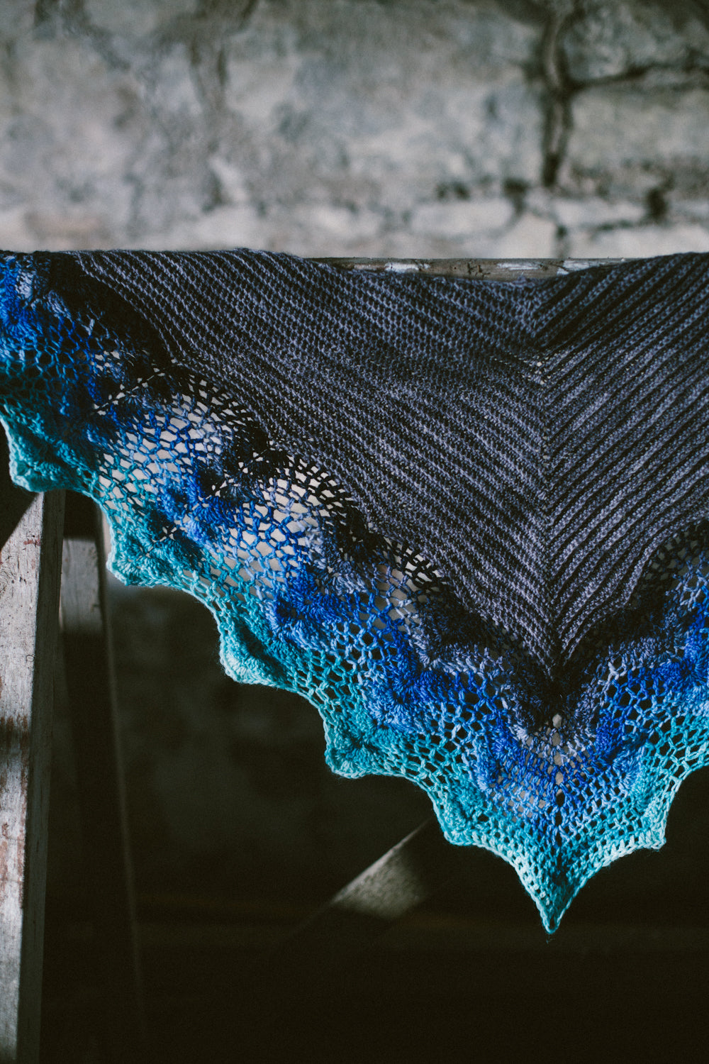 ripple edge on crochet shawl called even cowgirls get the blues