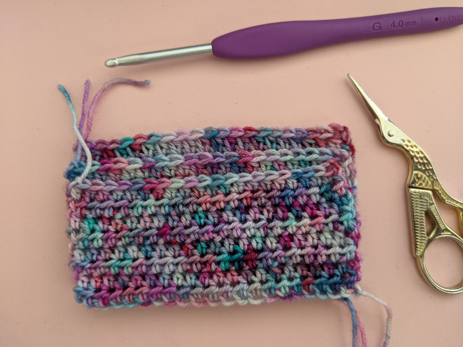 How the angle of your crochet hook affects your row height