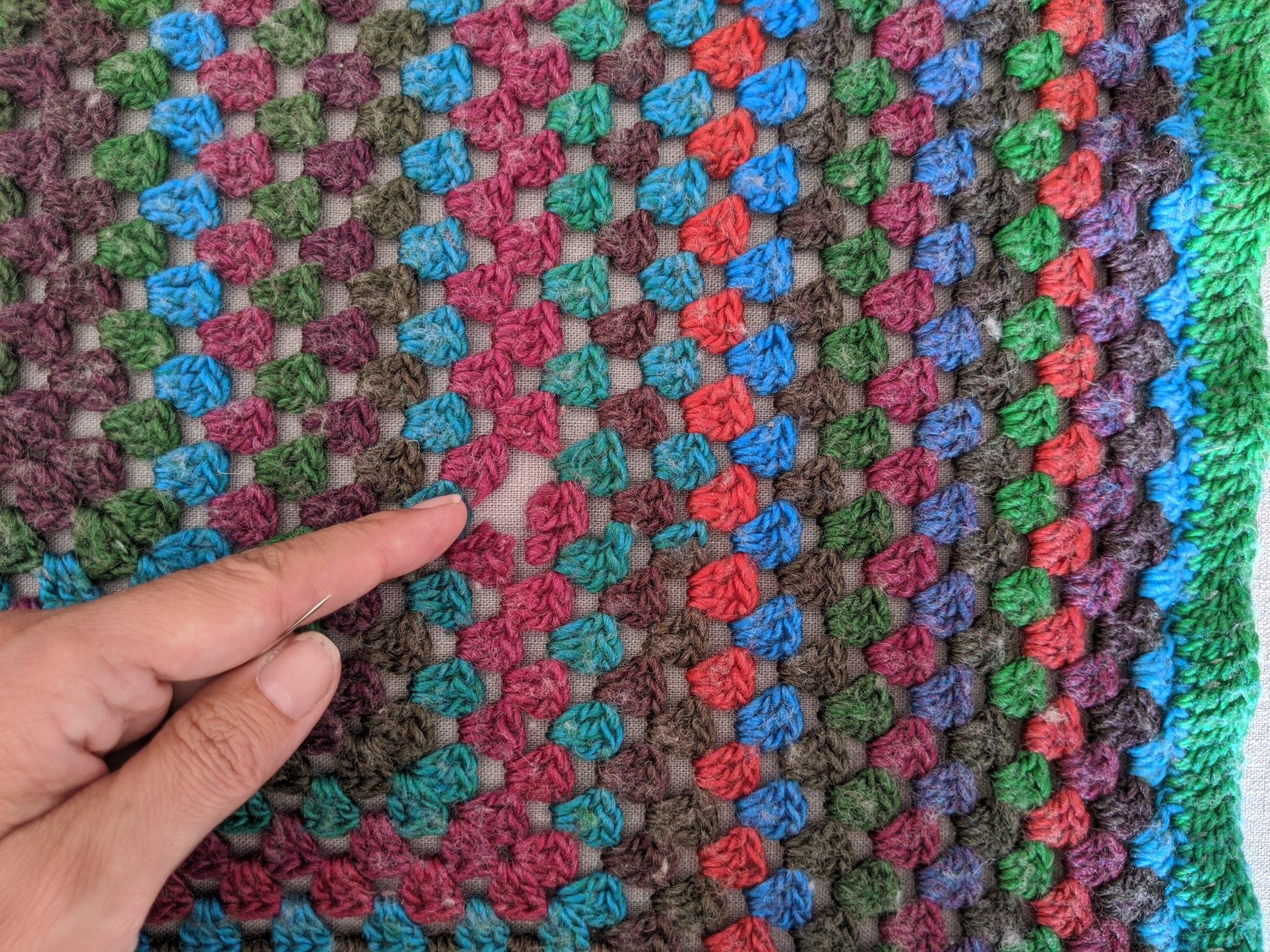 Mending frayed crochet