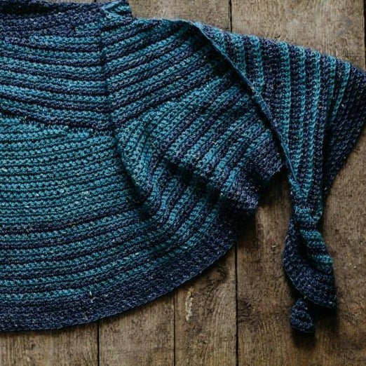 Crochet One Skein Lace Shawl - Winter Ice - Annie Design Crochet